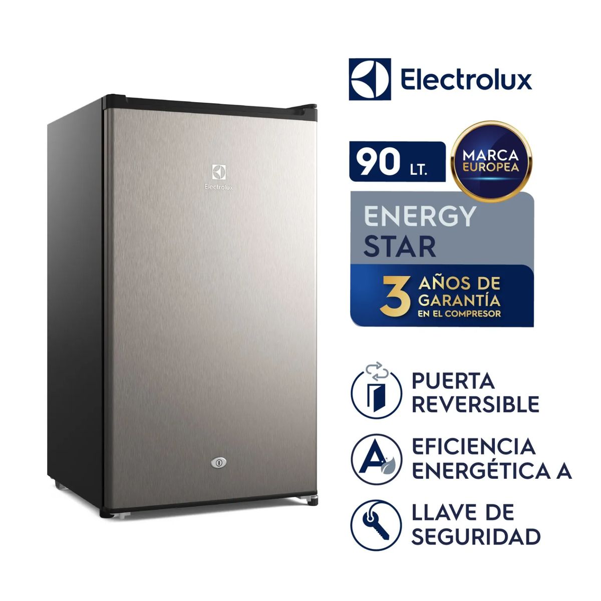 ELECTROLUX - Frigobar Electrolux 90lts Gris ERD090G2HWG