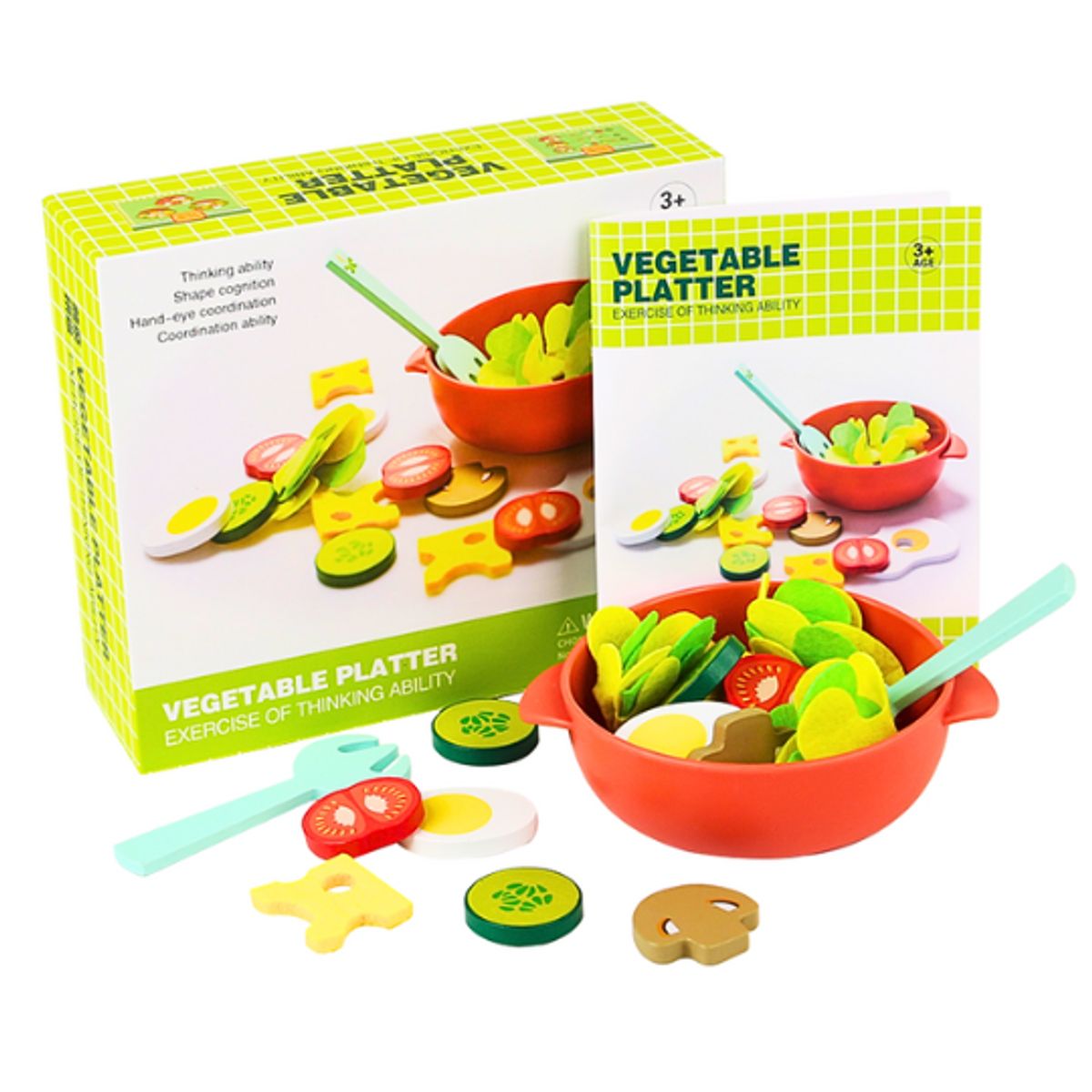 GENERICO - Set de Juguete de Madera de Cocina Ensalada