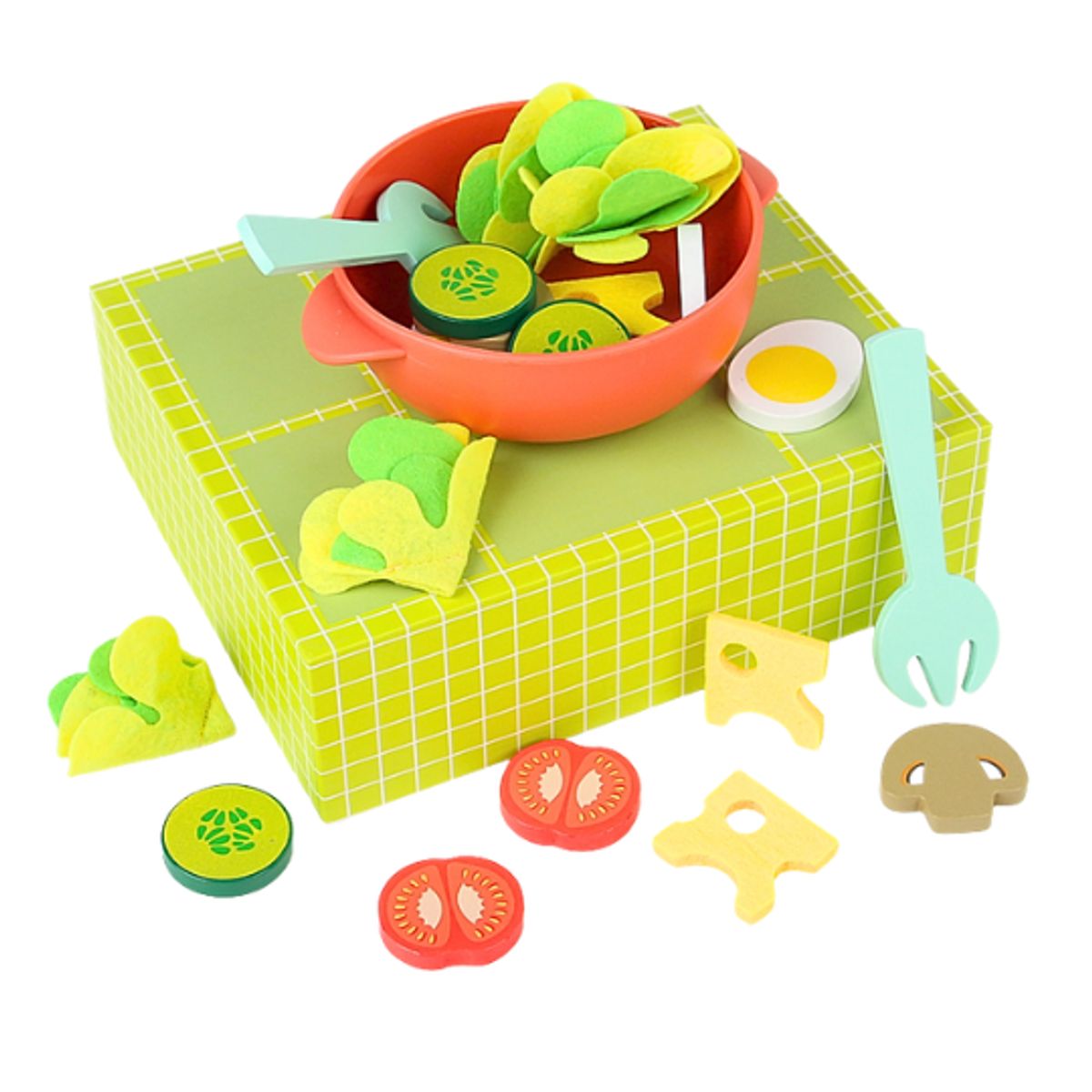 GENERICO - Set de Juguete de Madera de Cocina Ensalada