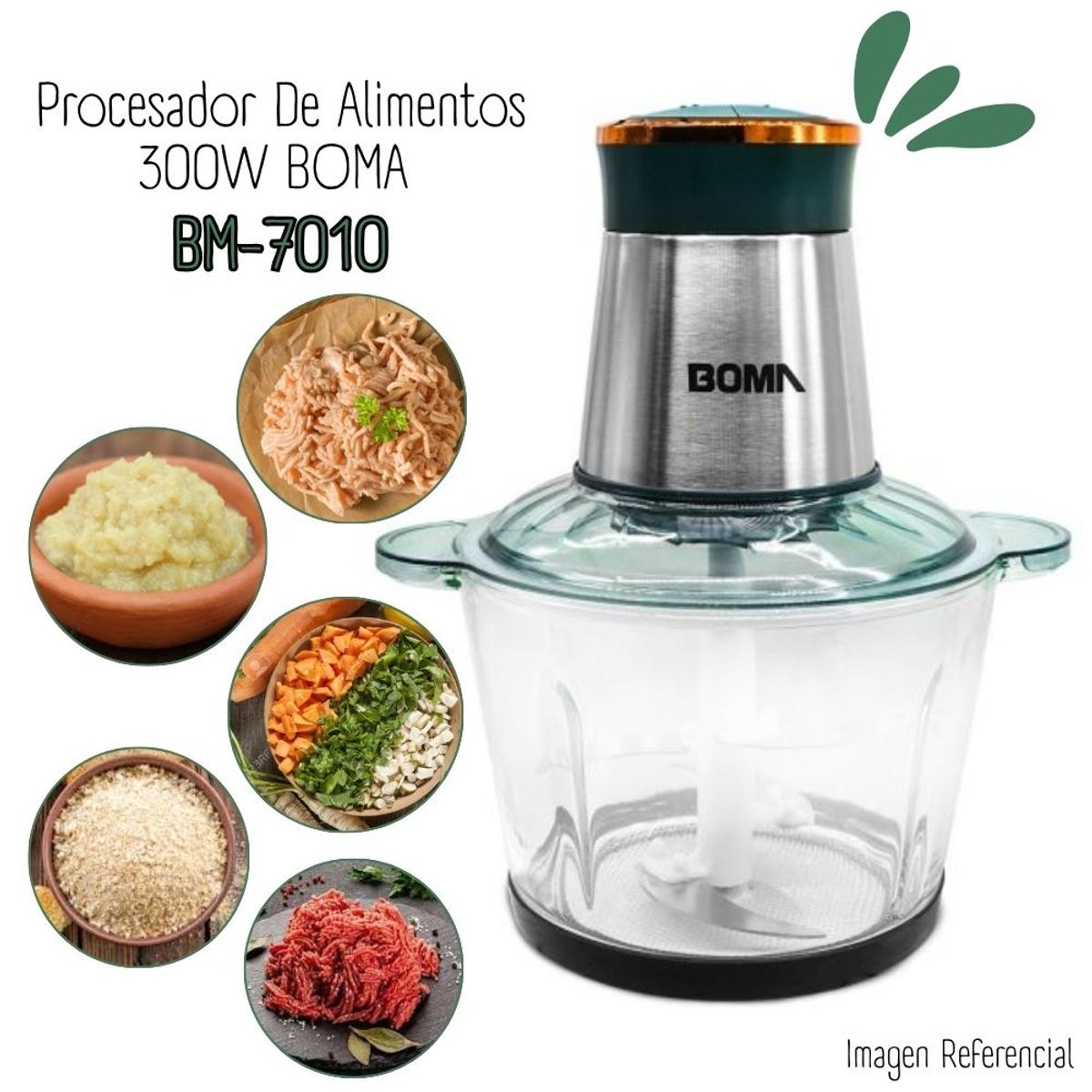 GENERICO - Procesadora De Alimentos Food Chopper BOMA