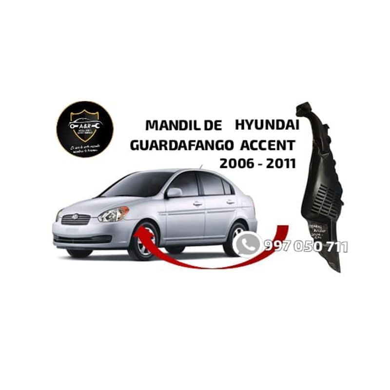 GENERICO - MANDIL DE GUARDAFANGO - HYUNDAI ACCENT AÑO 2006 AL 2011