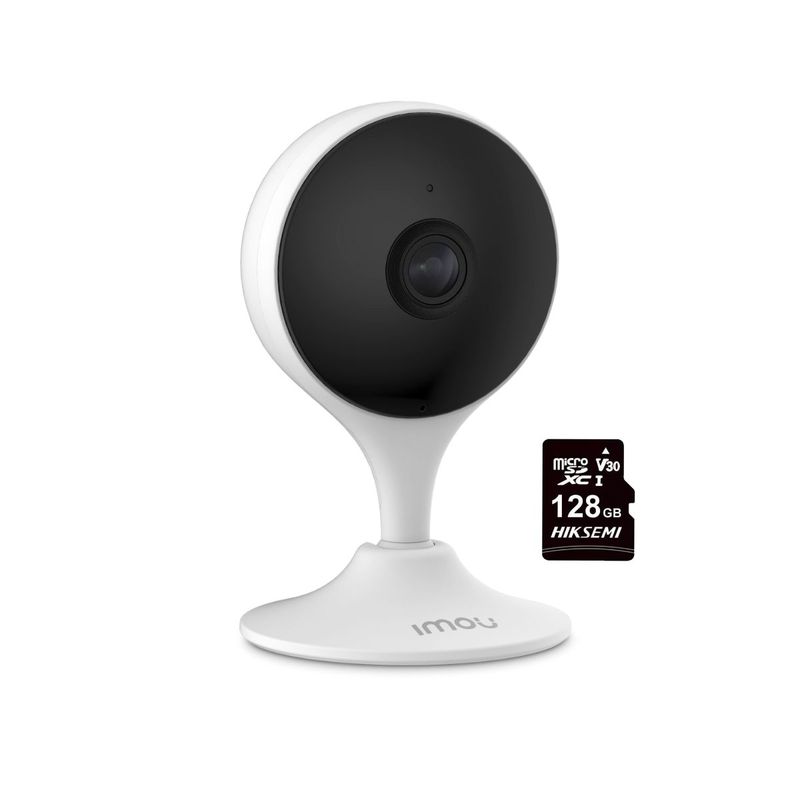 IMOU - Cámara De Seguridad WiFi Imou Cue 2 De Lente Fijo + Micro SD 128GB Full HD