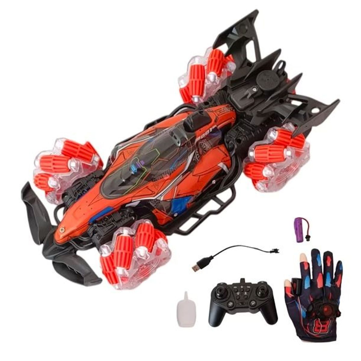 GENERICO - Auto Acrobático Con Guante Sensorial y Control Remoto