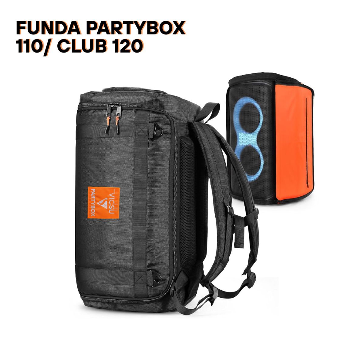GENERICO - Mochila protectora para los parlantes JBL PartyBox 110 y el Club 120