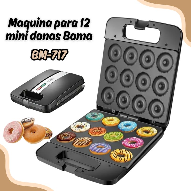 GENERICO - Máquina para 12 Mini Donas Boma BM-717