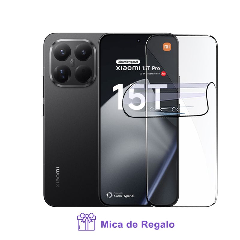 XIAOMI - XIAOMI 15T PRO 12GB RAM NEGRO 1TB + MICA HIDROGEL