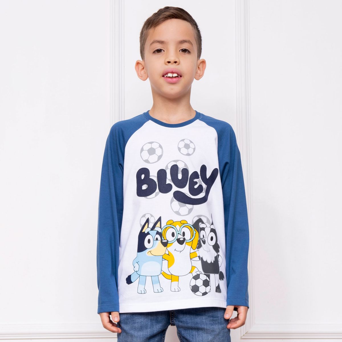 BLUEY - POLO BLUEY NIÑO ML - JERSEY 100% ALGODON