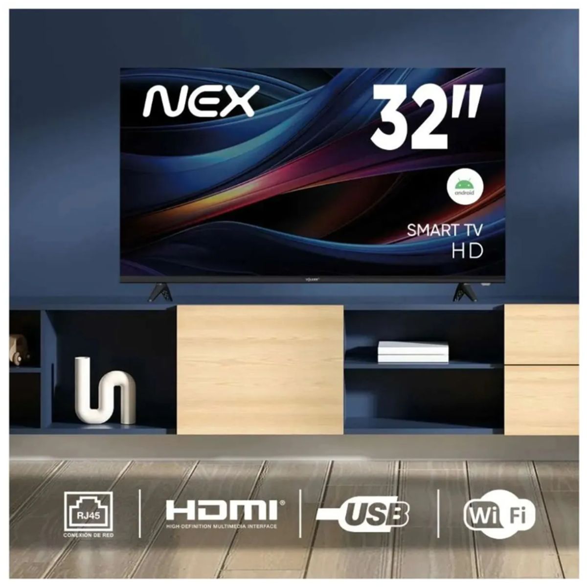 NEX - TELEVISOR NEX 32 LED HD SMART TV TVLED32S + ANTENA DIGITAL