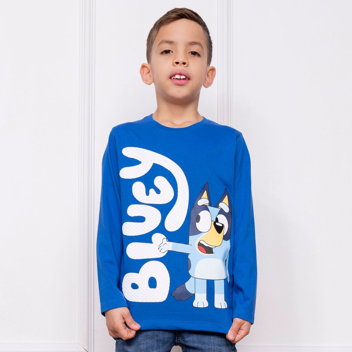BLUEY - POLO BLUEY NIÑO ML - JERSEY 100% ALGODON