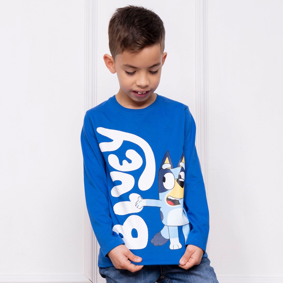 BLUEY - POLO BLUEY NIÑO ML - JERSEY 100% ALGODON