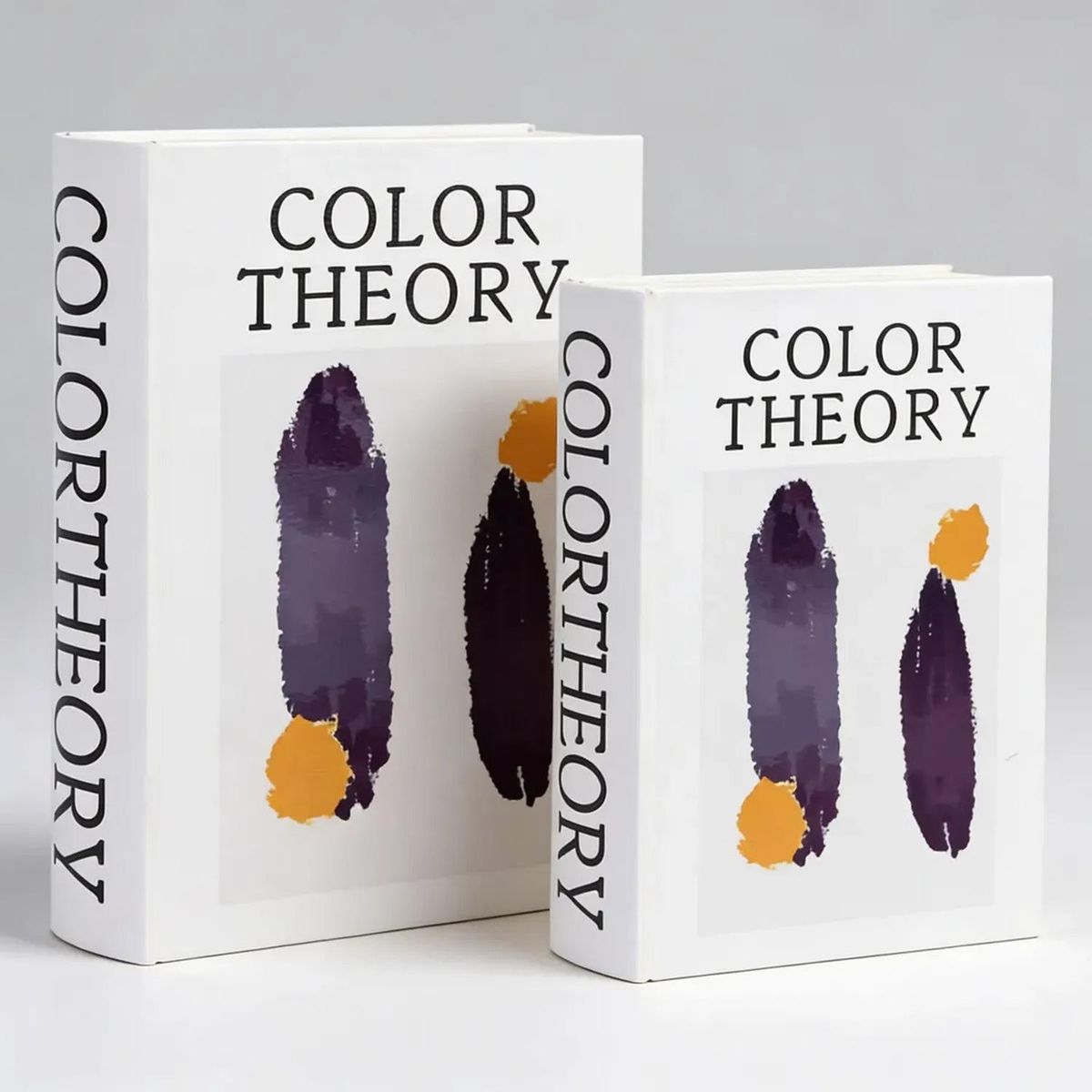 MAP DESIGN HOME - Juego de Libros Mdf 2pz Decorativos Color theory 19x07x27 cm