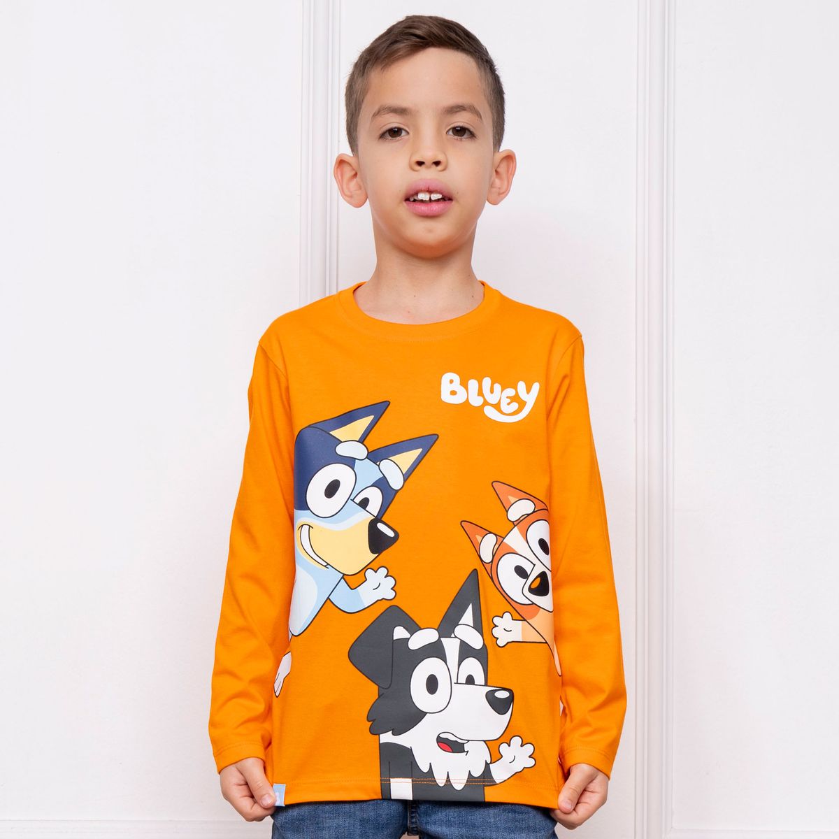 BLUEY - POLO BLUEY NIÑO ML - JERSEY 100% ALGODON