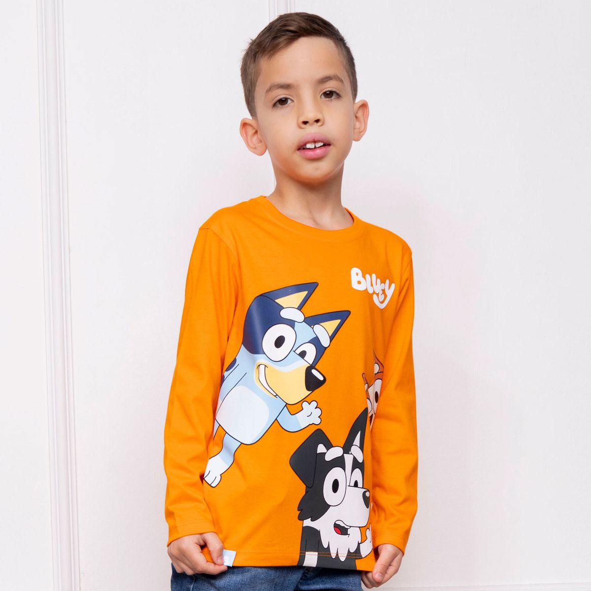 BLUEY - POLO BLUEY NIÑO ML - JERSEY 100% ALGODON