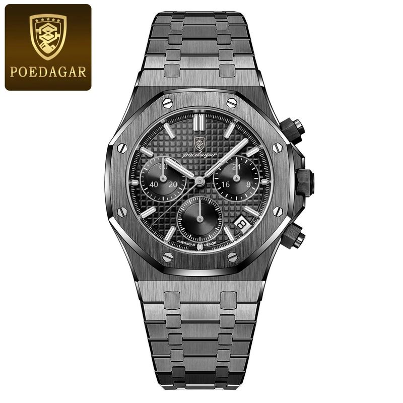 GENERICO - RELOJ POEDAGAR ORIGINAL - ELEGANTE NEGRO  POE-19