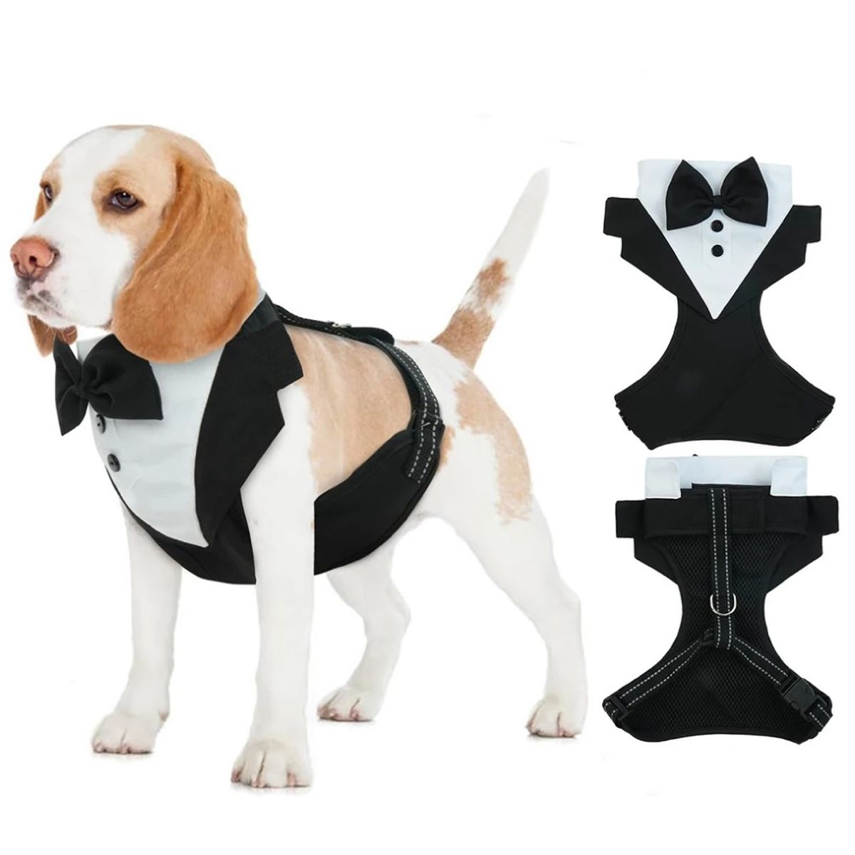 GENERICO - ARNÉS SMOKING PARA PERROS PARA BODAS Y EVENTOS - Talla S