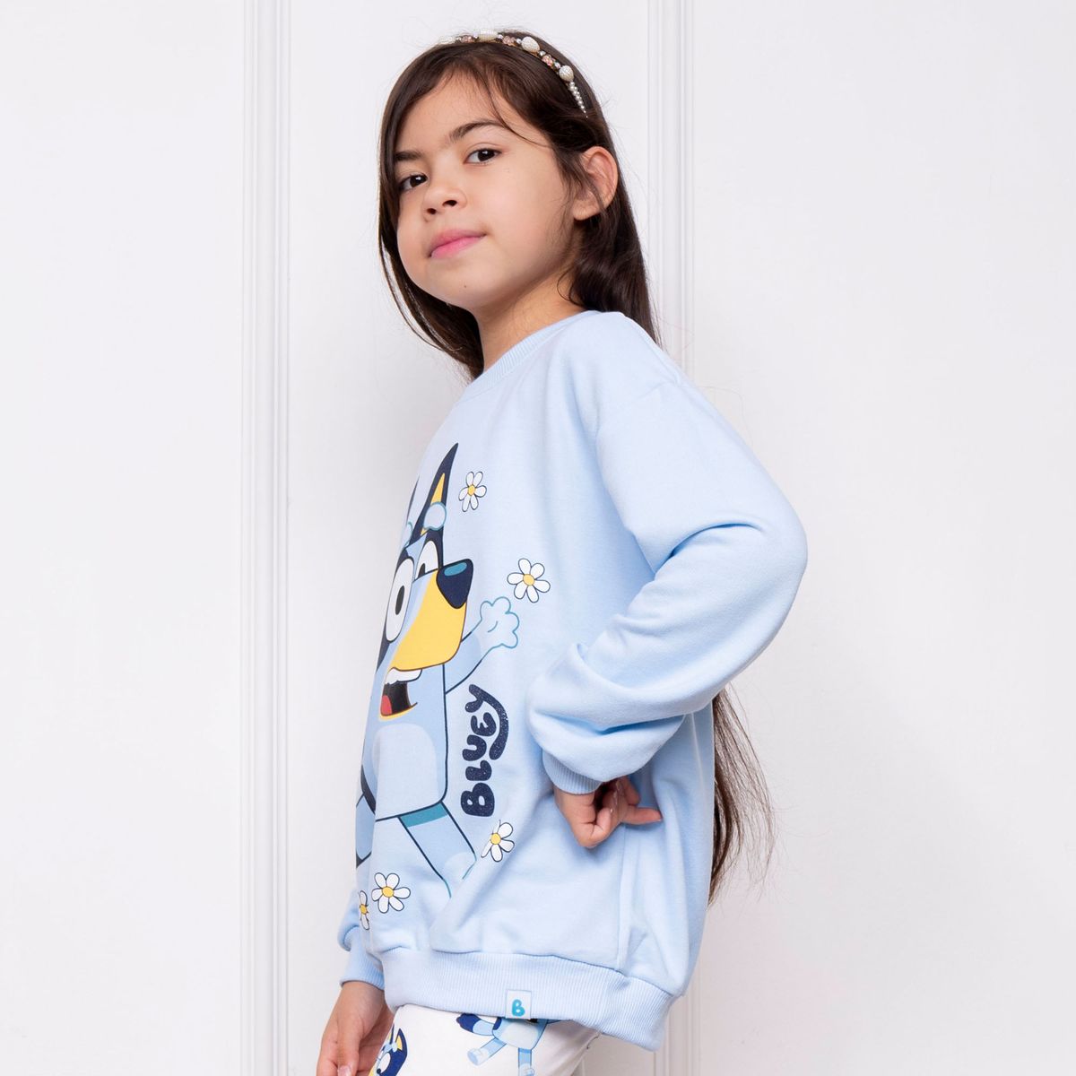 BLUEY - POLERA BLUEY NIÑA - FRENCH TERRY