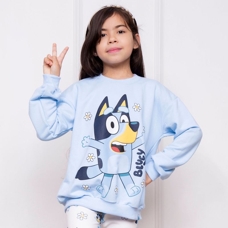 BLUEY - POLERA BLUEY NIÑA - FRENCH TERRY