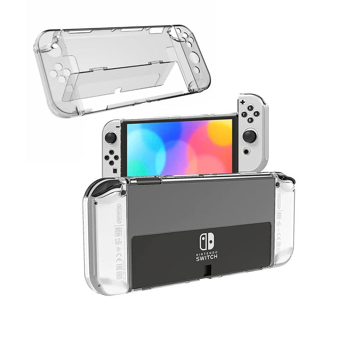 DOBE - Funda Case rígido Para Nintendo Switch oled  - Transparente