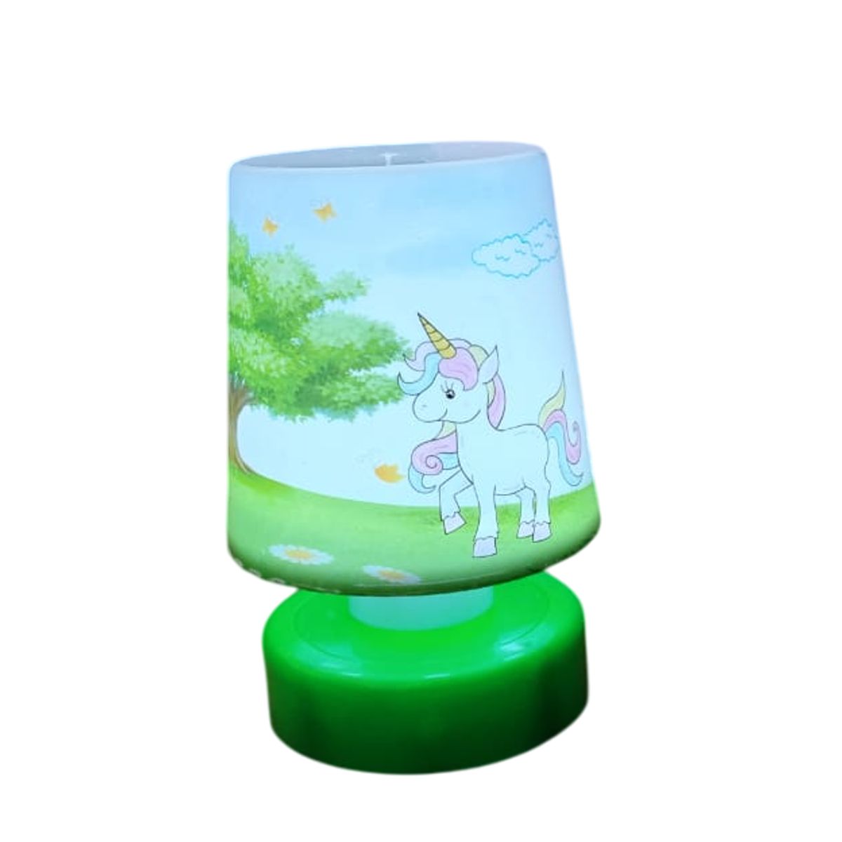 GENERICO - Lampara para escritorio o dormitorio infantil unicornio verde