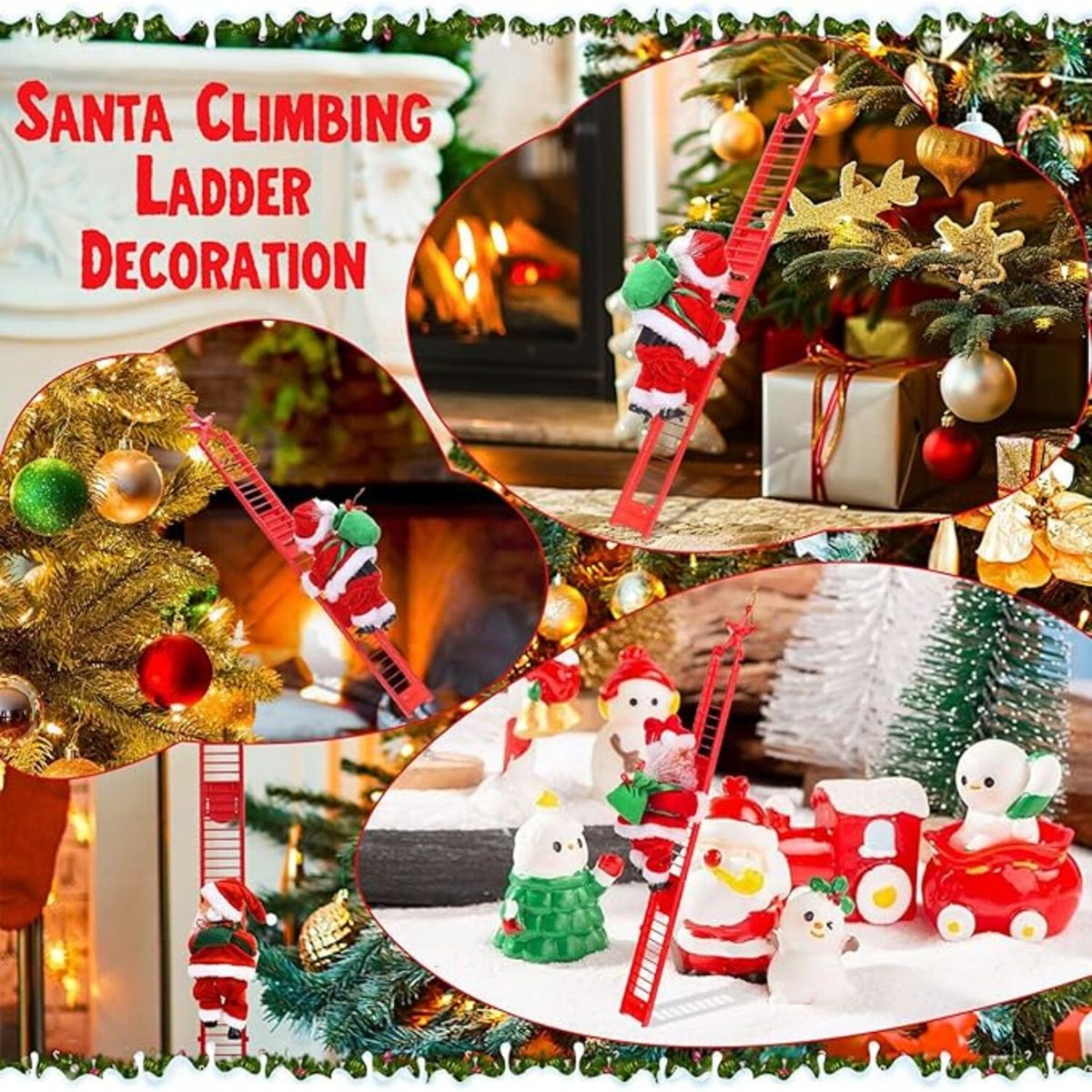 GENERICO - PAPA NOEL QUE SUBE Y BAJA ESCALERA MUSICAL CON MOVIMIENTO