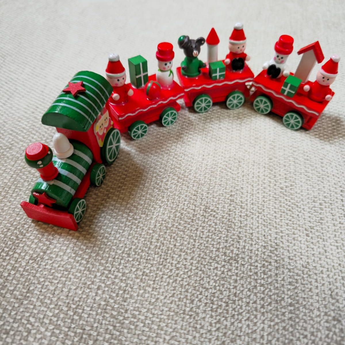 GENERICO - Trencito Navideño Decorativo de Madera  Santa & Amigos