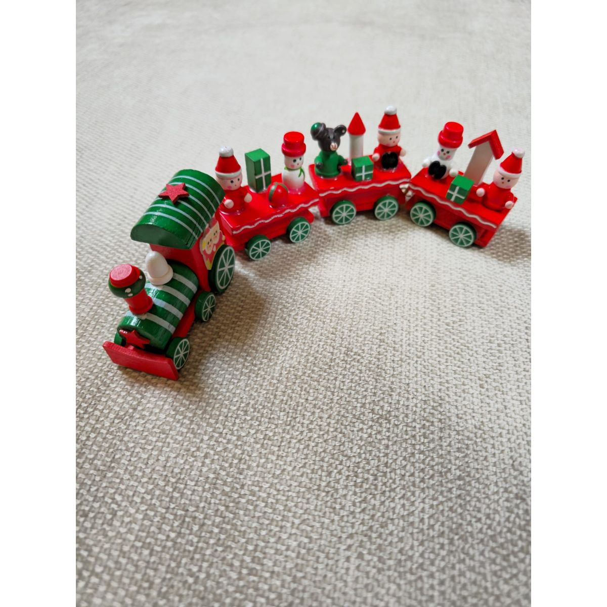 GENERICO - Trencito Navideño Decorativo de Madera  Santa & Amigos