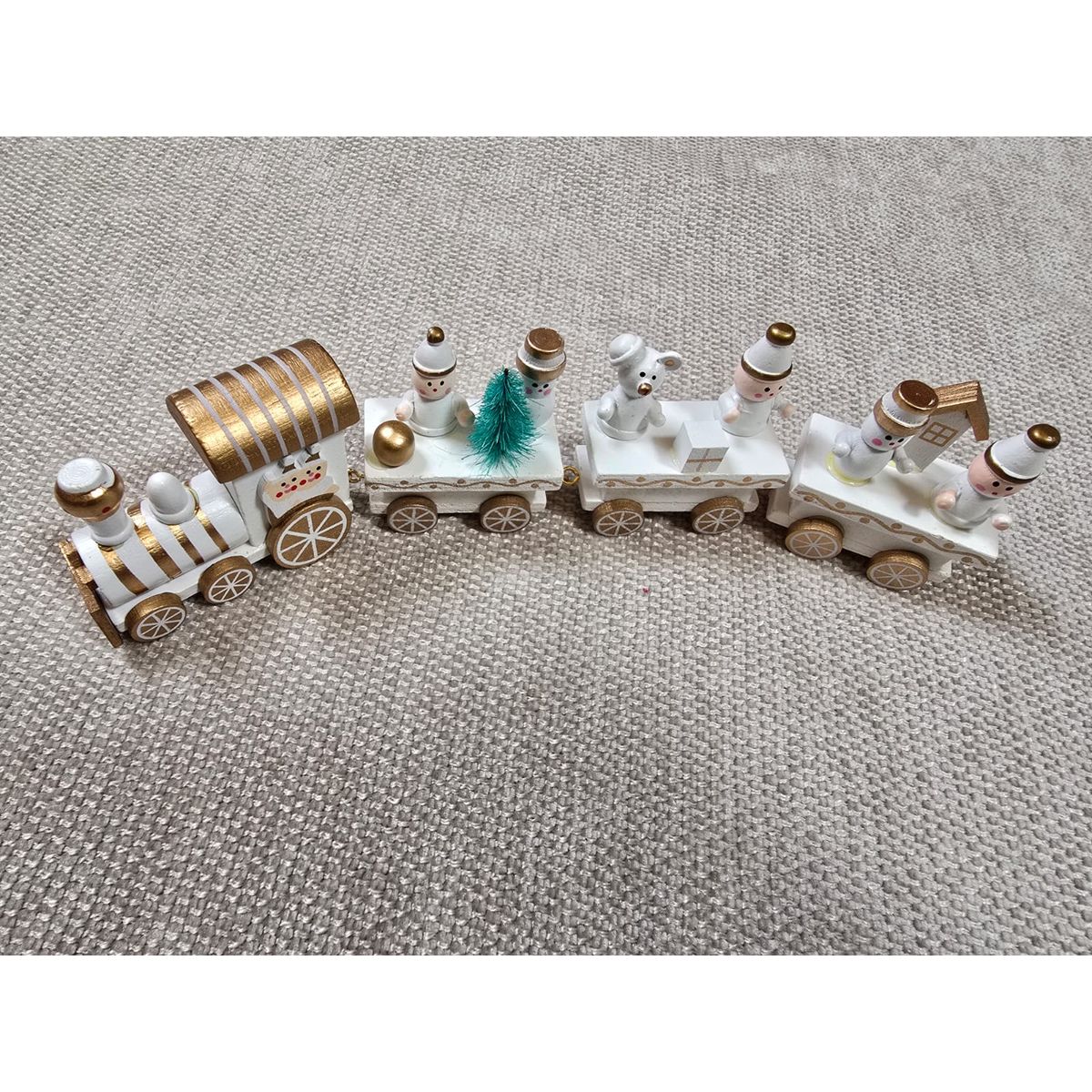 GENERICO - Trencito Navideño Blanco Santa & Amigos