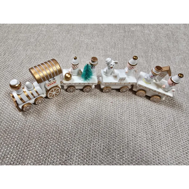 GENERICO - Trencito Navideño Blanco Santa & Amigos