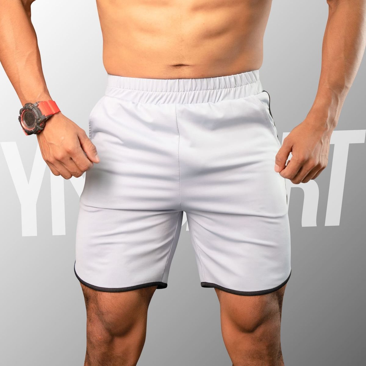 YML SPORT - Short Fitness Hombre - Entrenamiento Blanco - YML SPORT