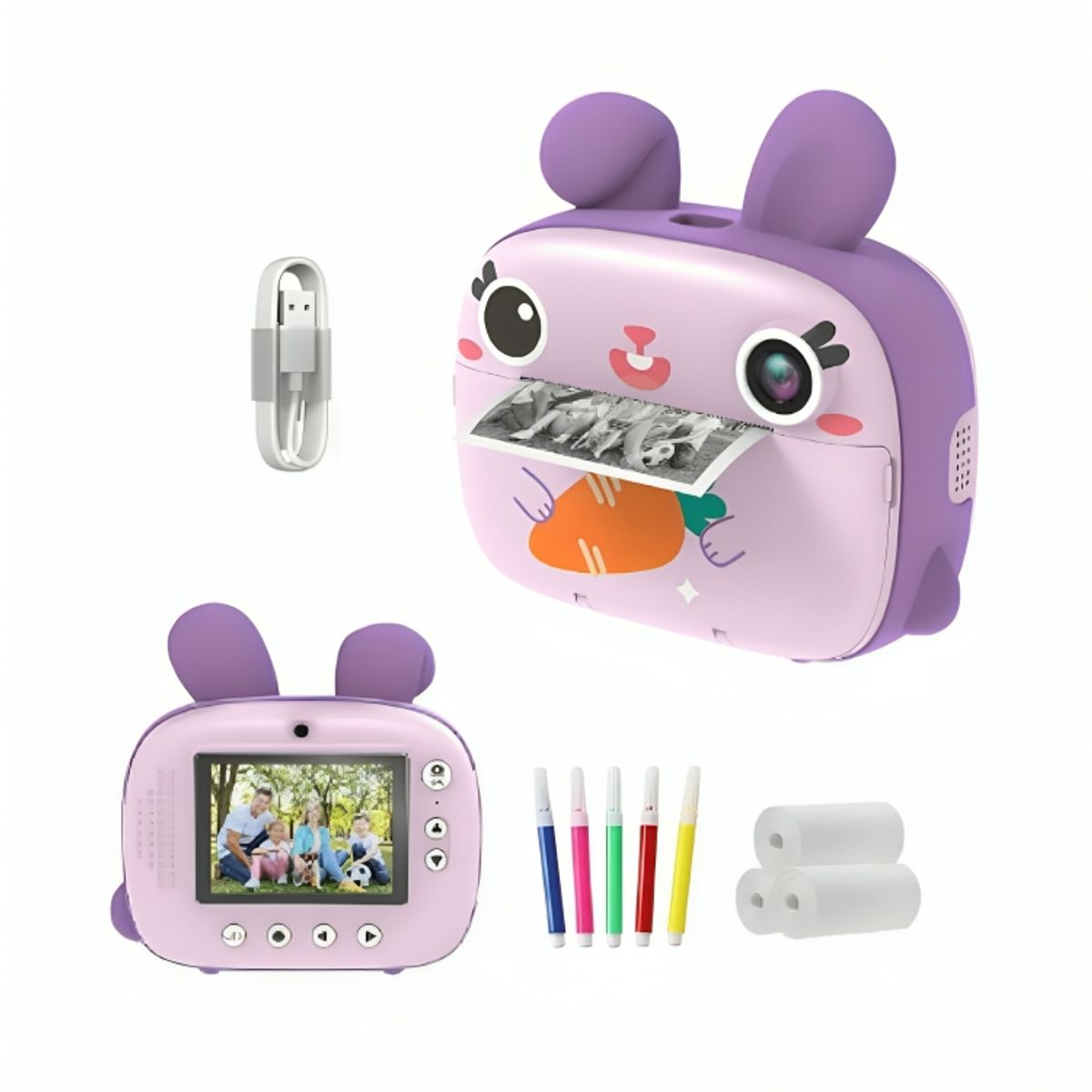 GENERICO - Cámara de Impresión Instantánea Digital Premium para Niños