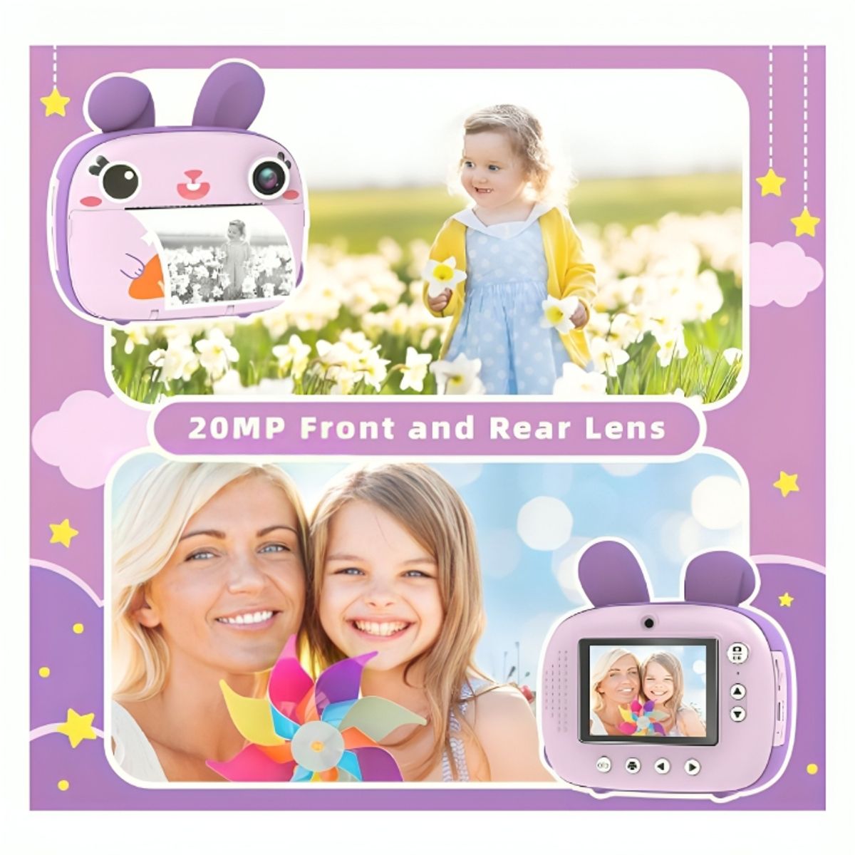 GENERICO - Cámara de Impresión Instantánea Digital Premium para Niños