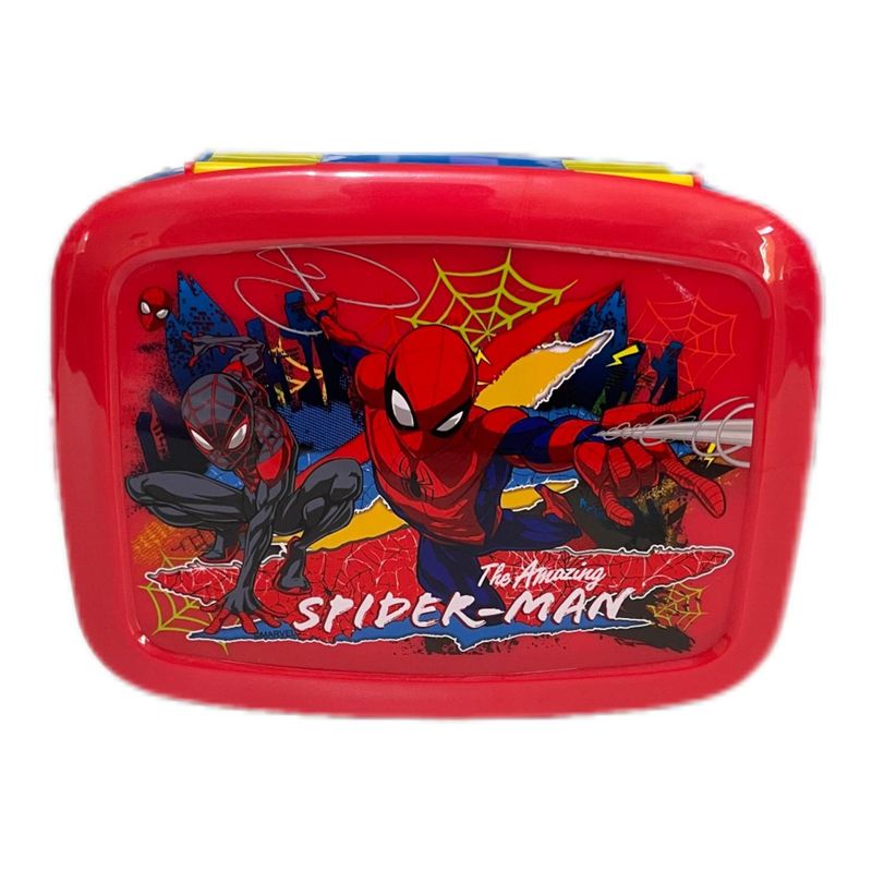GENERICO - LONCHERA TIPO BENTO 3 DIVISIONES ANTIDERRAME SPIDERMAN