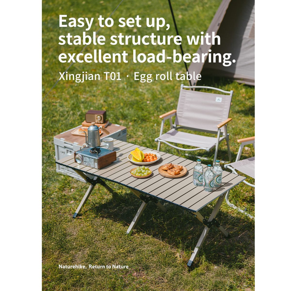 NATUREHIKE - Mesa plegable Egg Roll T01 Large - Naturehike