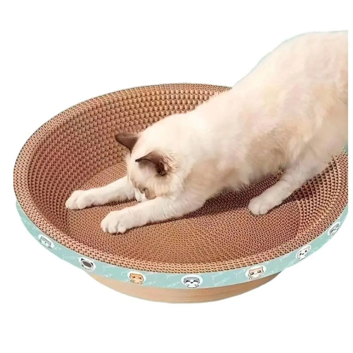 GENERICO - Cama Rascador Circular para Gato Corrugado 40 cm