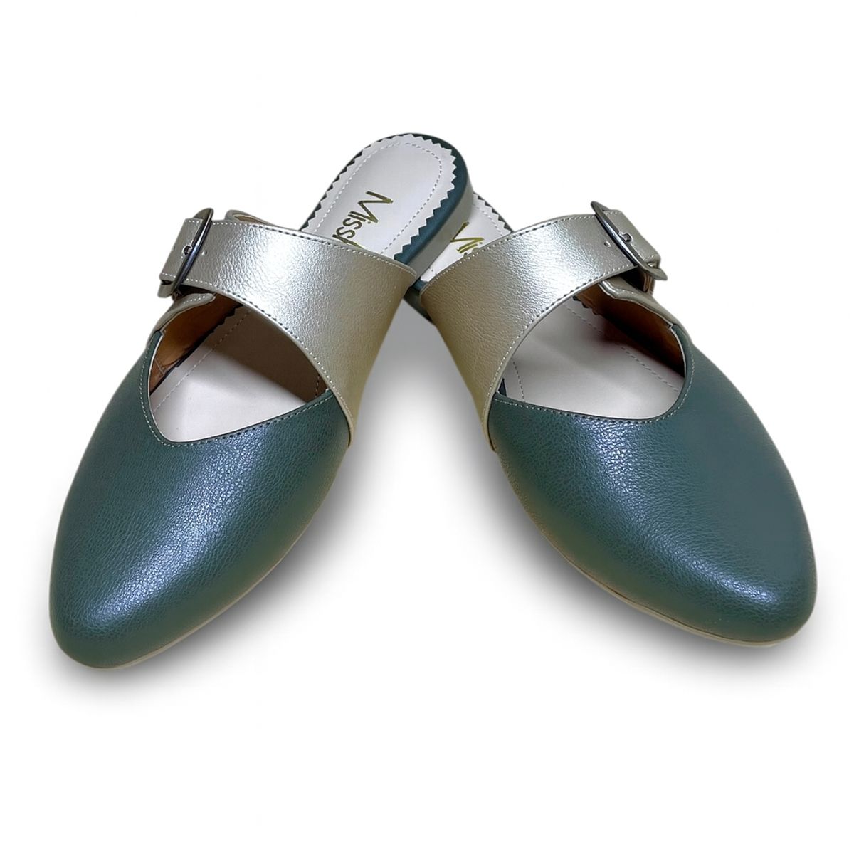 GENERICO - Zapatos mules Mujer Misshus Ana verde dorado