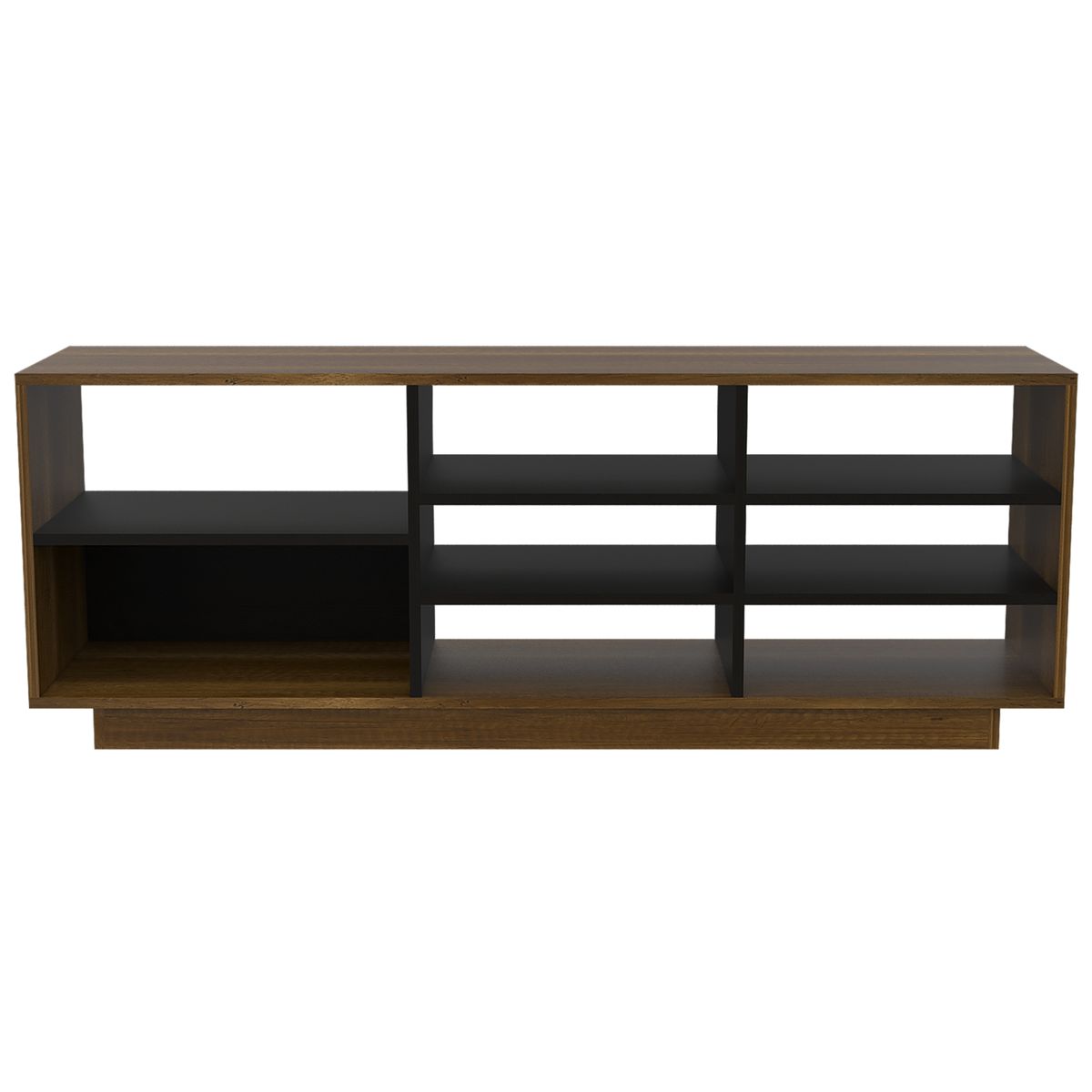 FMFURNITURE - Mueble De Tv 75 Con Repisas Fm-129U - Café Oscuro