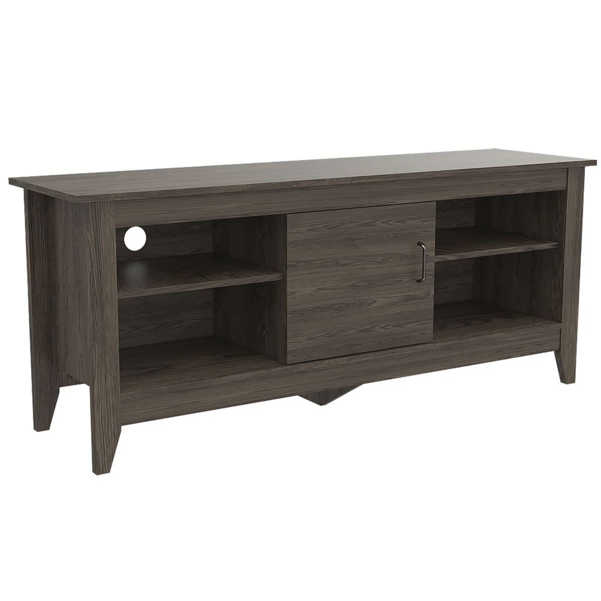 FMFURNITURE - Mueble De Tv 65 1 Puerta Fm-005U - Café Oscuro
