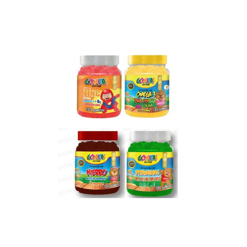 GENERICO - PACK DE GOMITAS PARA NIÑOS 130 UND