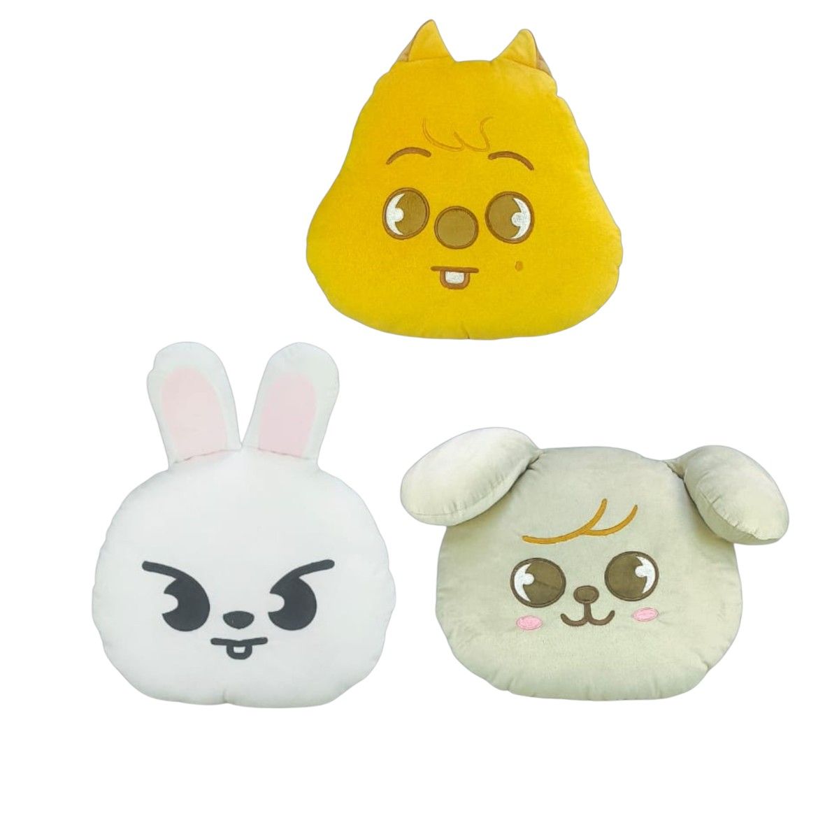 GENERICO - Pack 3 Almohada Cojín Stray Kids Han Quokka Leebit Puppy M