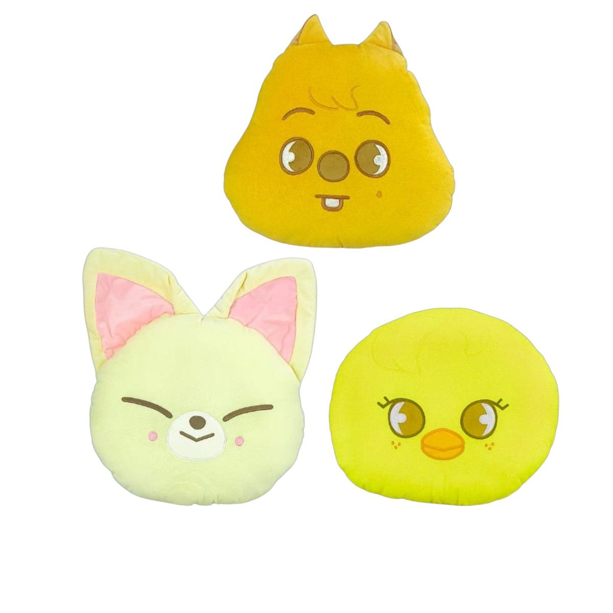 GENERICO - Pack 3 Almohada Cojín Stray Kids Han Quokka Foxi Ny Bbok Ari