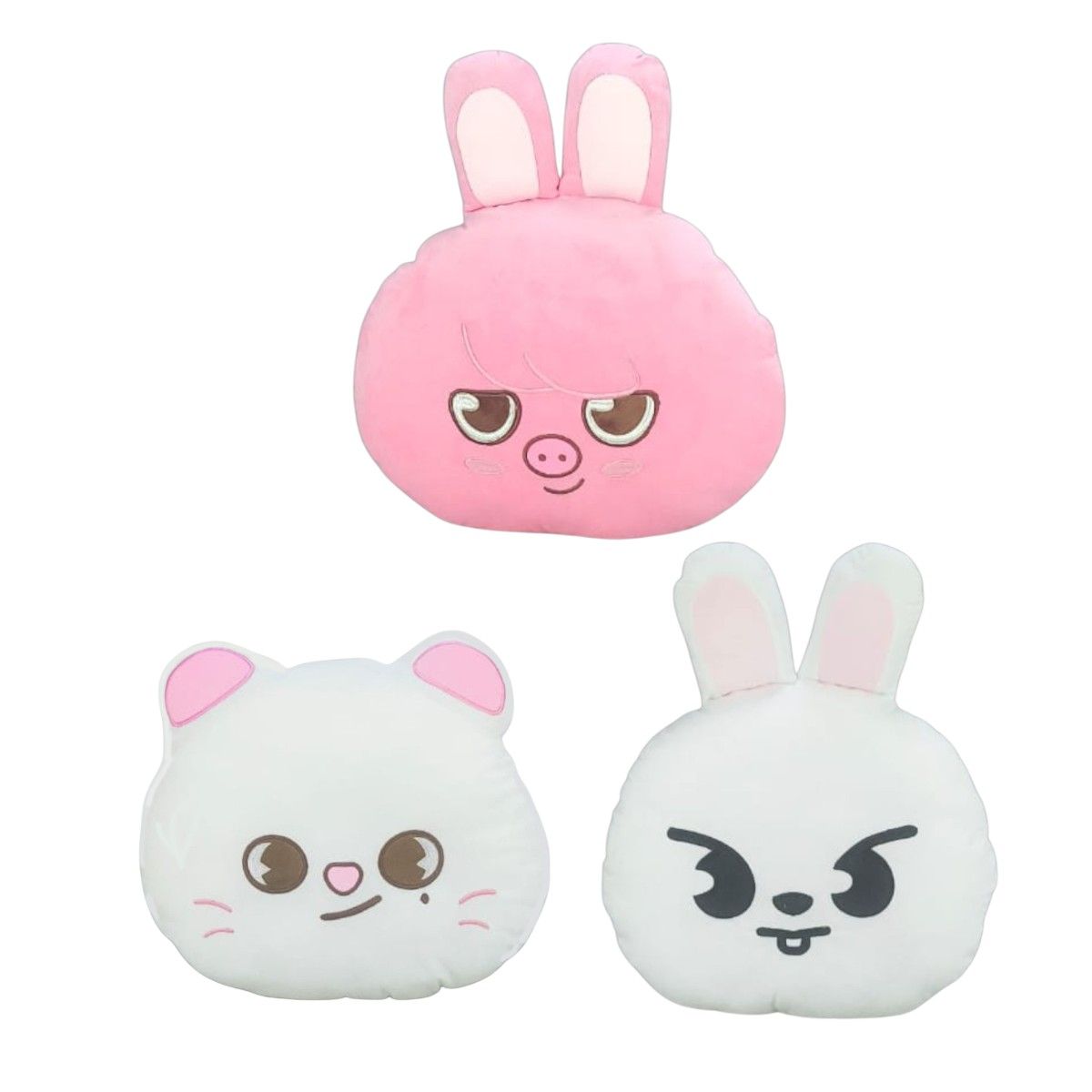 GENERICO - Pack 3 Almohada Cojín Stray Kids Dwaekki Jiniret Leebit