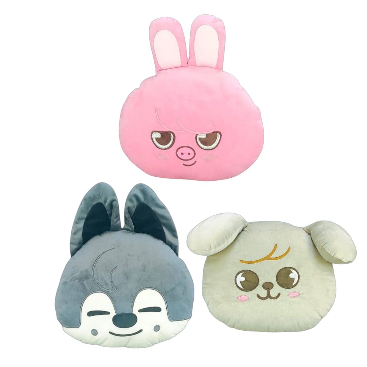 GENERICO - Pack 3 Almohada Cojín Stray Kids Dwaekki Wolf Chan Puppy M