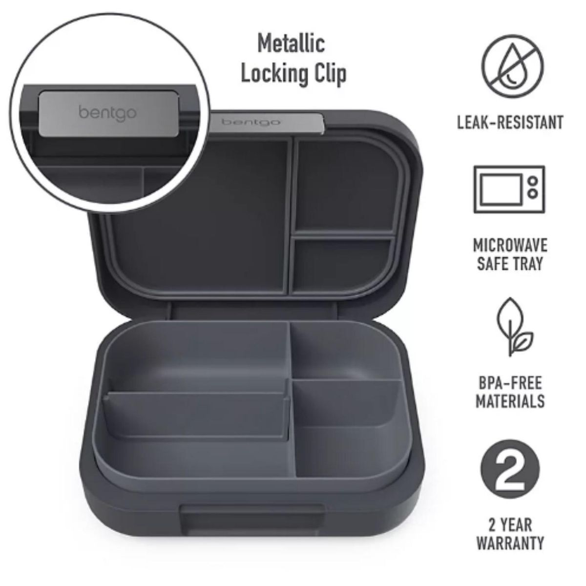 BENTGO - Lonchera Bentgo Modern Lunch Box Adultos - Gris