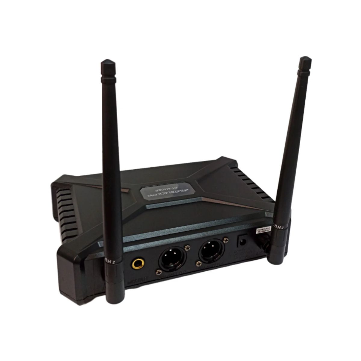 BATBLACK - Micrófono Inalámbrico Doble con 2 Vinchas y 2 Solaperos UHF BT-M40BP BATBLACK