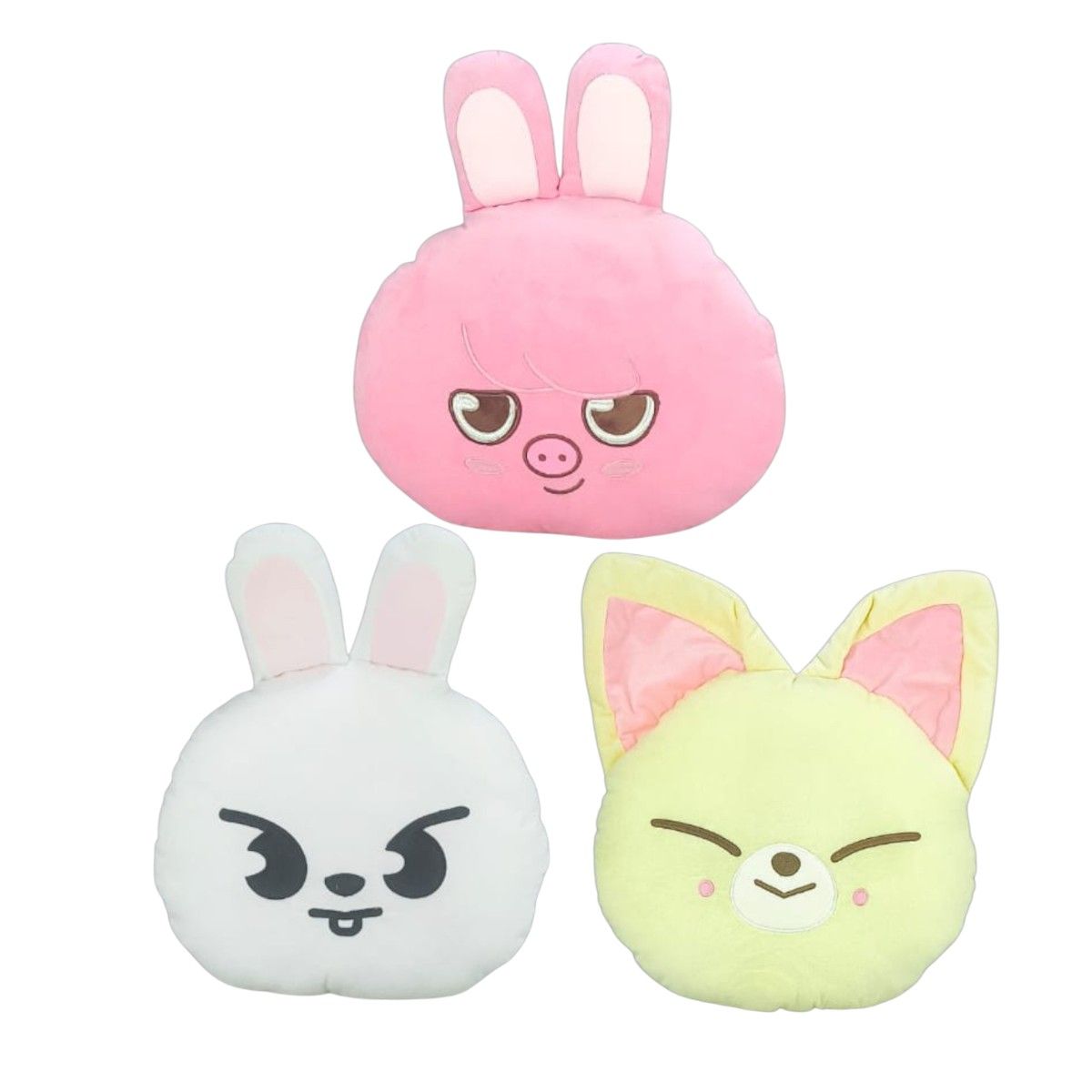 GENERICO - Pack 3 Almohada Cojín Stray Kids Dwaekki Leebit Foxi Ny