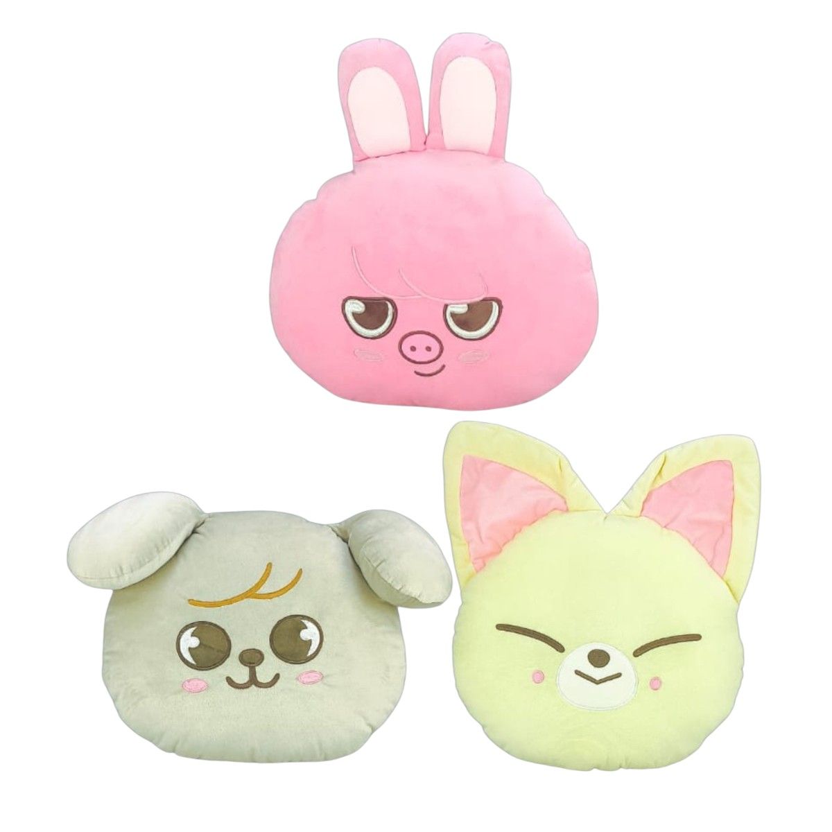 GENERICO - Pack 3 Almohada Cojín Stray Kids Dwaekki Puppy M Foxi Ny