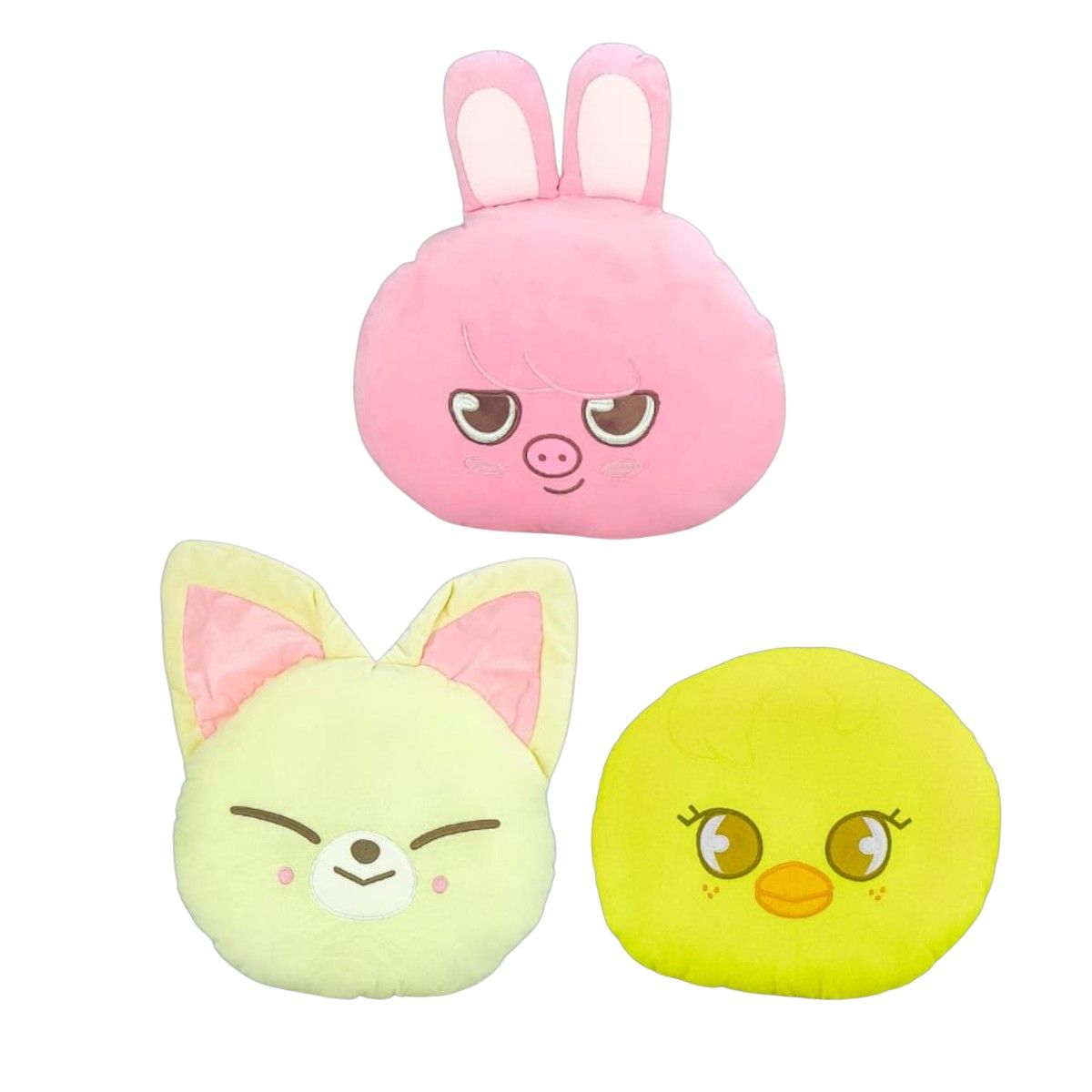 GENERICO - Pack 3 Almohada Cojín Stray Kids Dwaekki Foxi Ny Bbok Ari