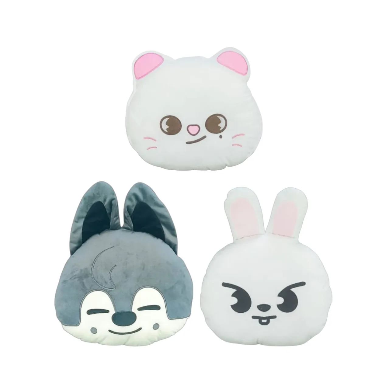 GENERICO - Pack 3 Almohada Cojín Stray Kids Jiniret Wolf Chan Leebit