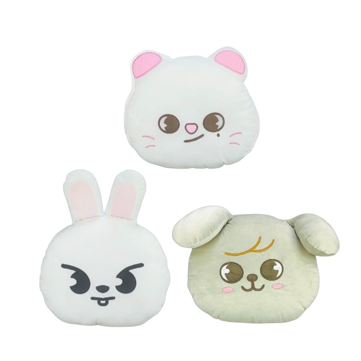 GENERICO - Pack 3 Almohada Cojín Stray Kids Jiniret Leebit Puppy M
