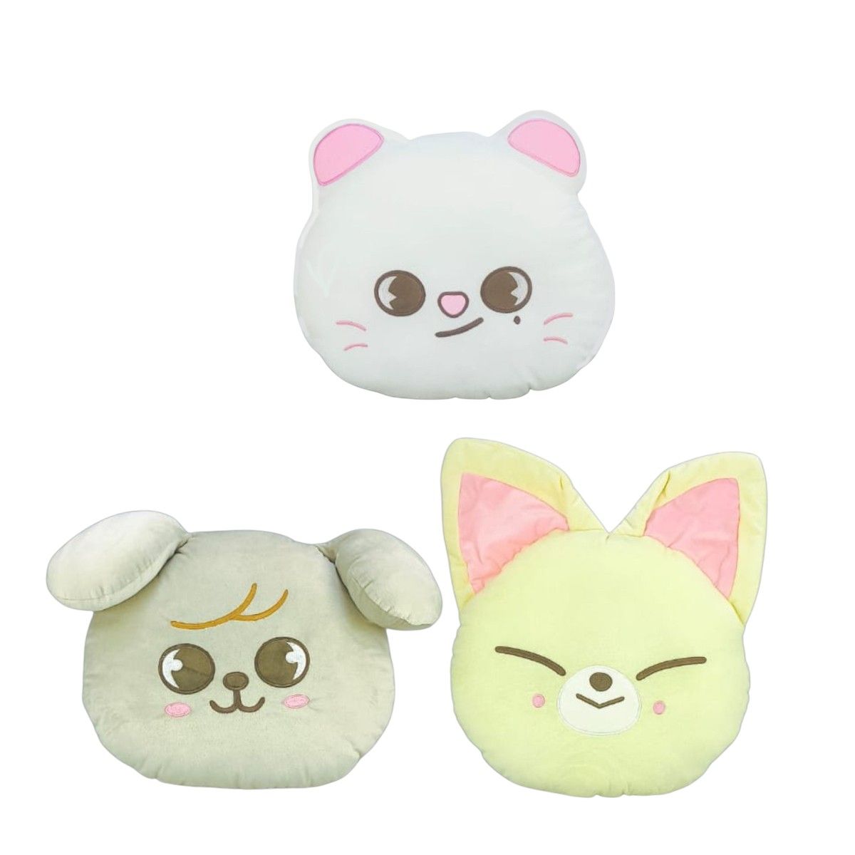 GENERICO - Pack 3 Almohada Cojín Stray Kids Jiniret Puppy M Foxi Ny